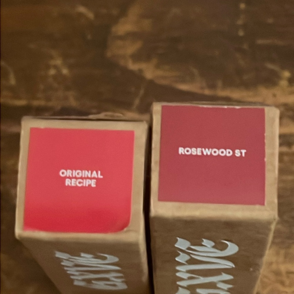 GXVE lipsticks (2) Original Recipe and Rosewood St